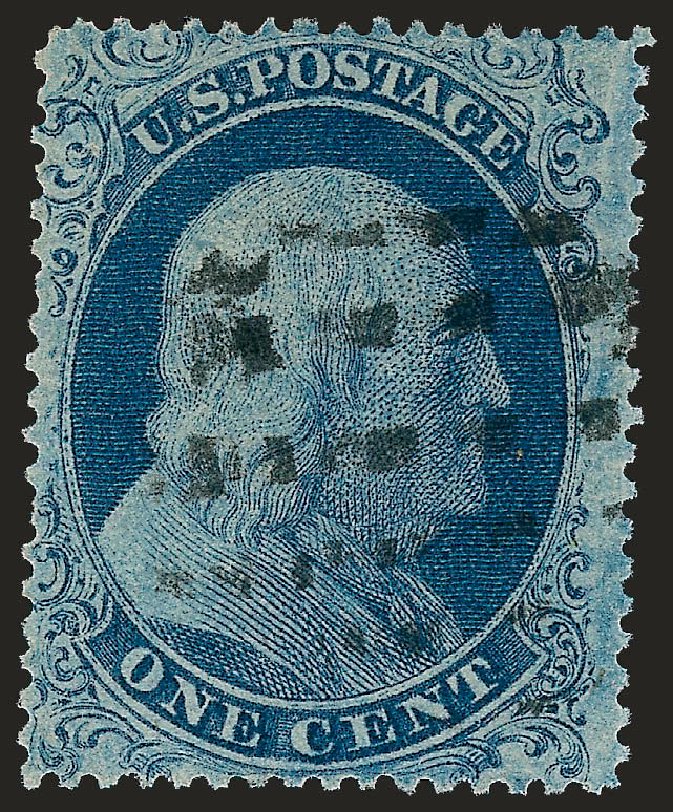 US Stamp Value Scott Catalogue # 18 - 1c 1861 Franklin. Robert Siegel Auction Galleries, Oct 2008, Sale 963, Lot 318