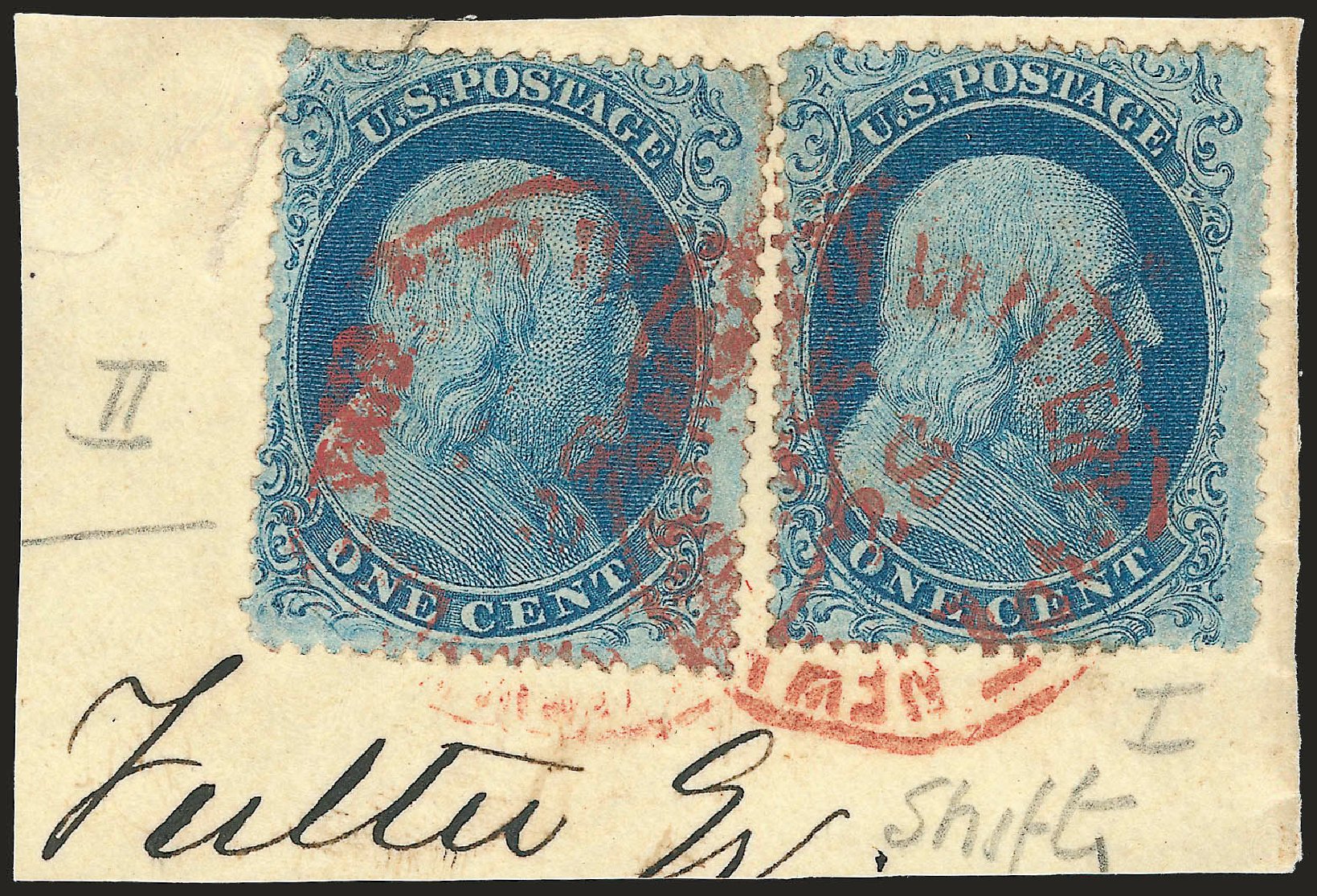 Cost of US Stamp Scott 18 - 1c 1861 Franklin. Robert Siegel Auction Galleries, Jun 2010, Sale 992, Lot 2068