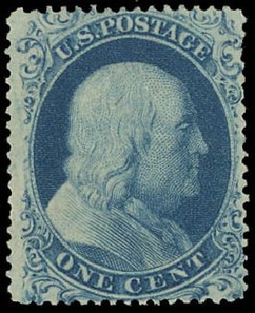 Costs of US Stamp Scott Catalogue #18 - 1861 1c Franklin. Daniel Kelleher Auctions, Aug 2012, Sale 631, Lot 689