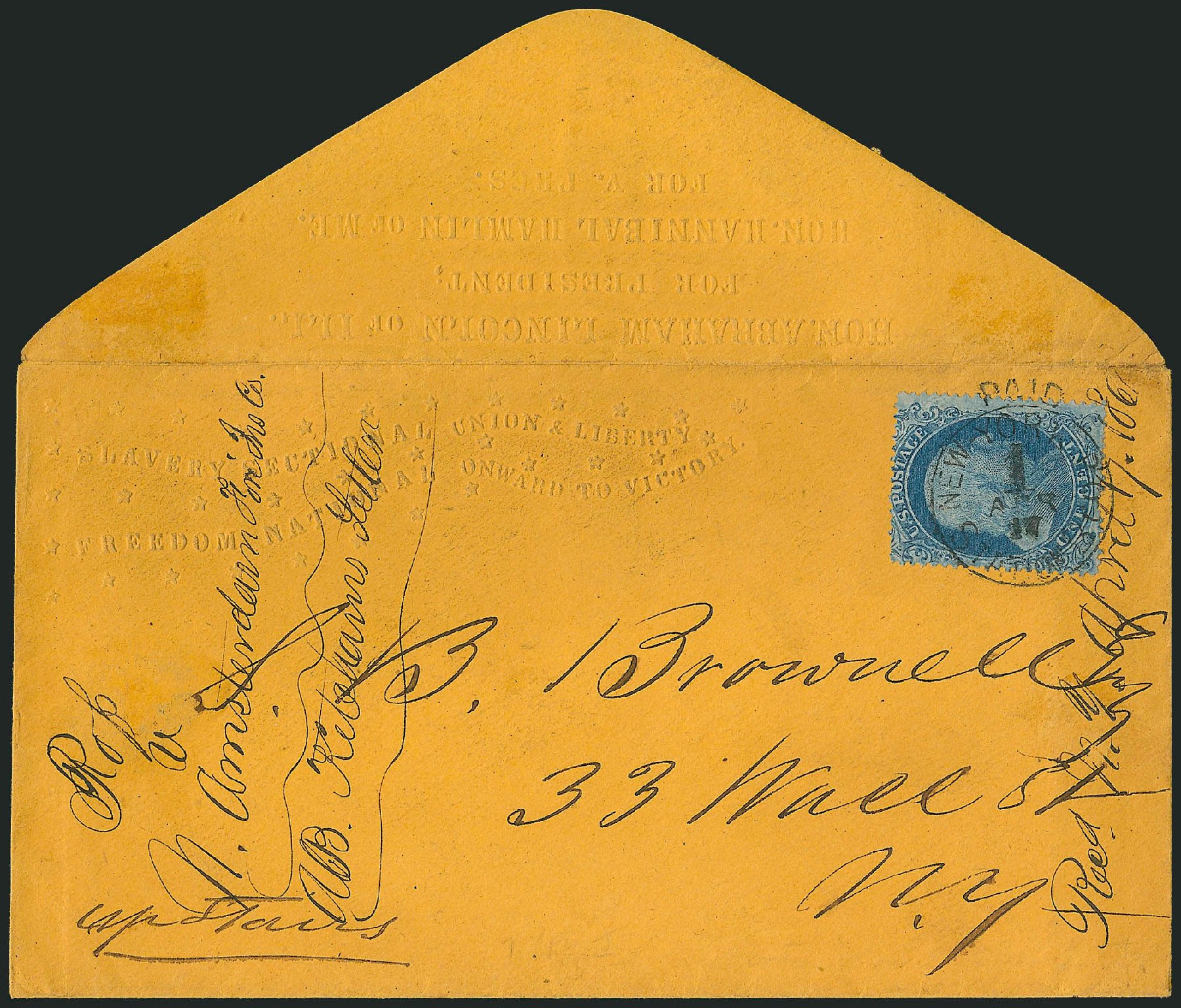 US Stamps Value Scott 18: 1c 1861 Franklin. Robert Siegel Auction Galleries, Mar 2011, Sale 1006, Lot 1559