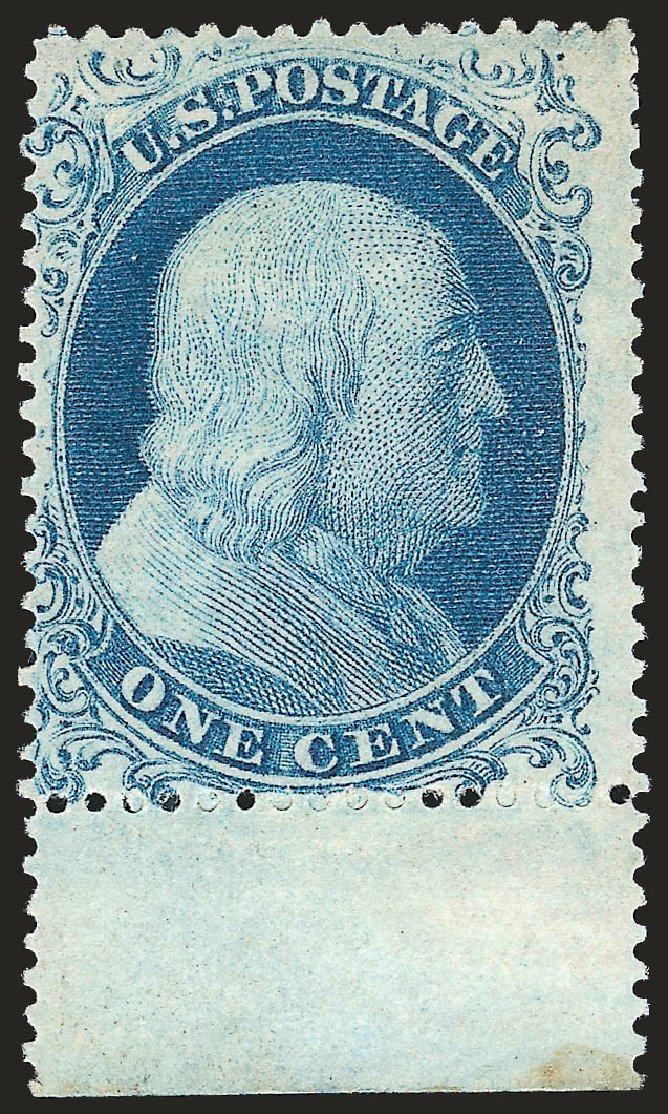 Price of US Stamp Scott Cat. 18 - 1861 1c Franklin. Robert Siegel Auction Galleries, Dec 2009, Sale 982, Lot 5099