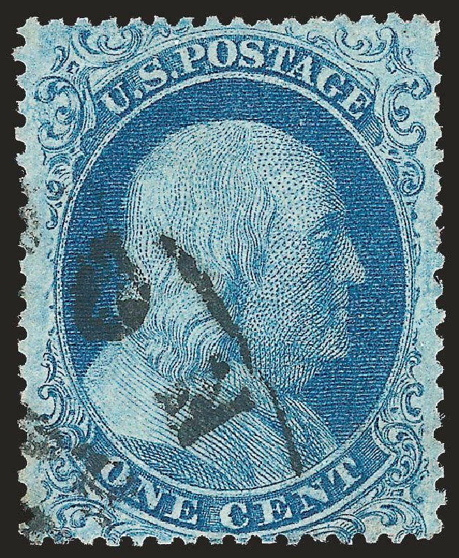 US Stamps Value Scott Catalogue 18: 1861 1c Franklin. Robert Siegel Auction Galleries, Apr 2010, Sale 984, Lot 109