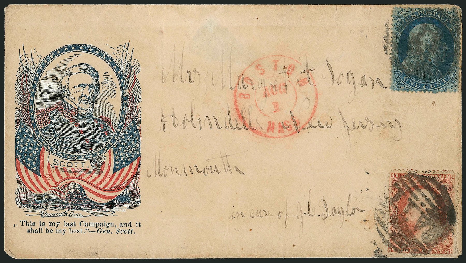 US Stamp Values Scott Catalog #18 - 1861 1c Franklin. Robert Siegel Auction Galleries, Mar 2011, Sale 1006, Lot 1560