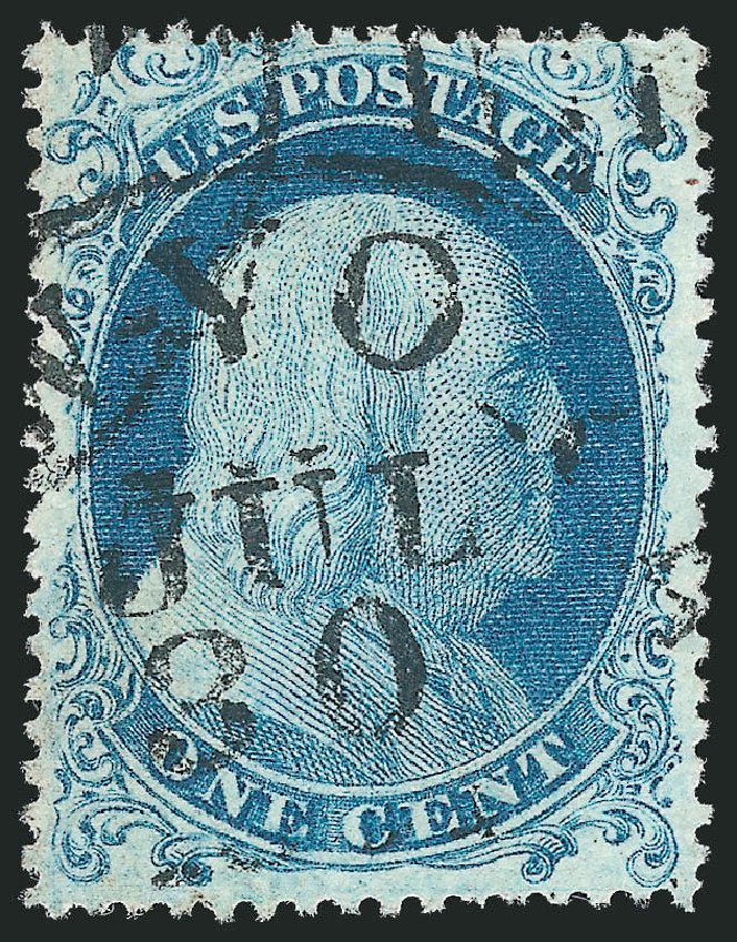 US Stamps Value Scott Catalog # 18: 1861 1c Franklin. Robert Siegel Auction Galleries, Nov 2014, Sale 1084, Lot 3090