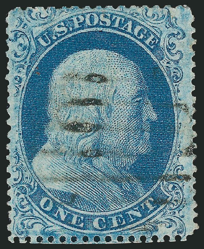 Price of US Stamps Scott Catalogue #18: 1861 1c Franklin. Robert Siegel Auction Galleries, Apr 2010, Sale 984, Lot 110