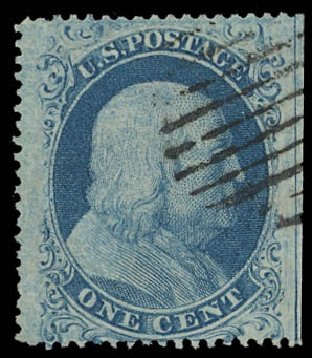 US Stamps Value Scott Catalogue 18 - 1c 1861 Franklin. Daniel Kelleher Auctions, Jul 2011, Sale 625, Lot 681