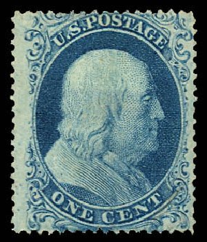 Prices of US Stamps Scott # 18: 1c 1861 Franklin. Daniel Kelleher Auctions, Dec 2012, Sale 633, Lot 371