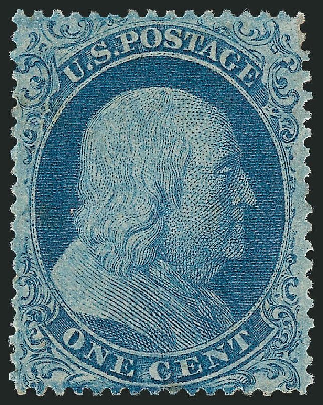 Price of US Stamp Scott Catalogue #18 - 1861 1c Franklin. Robert Siegel Auction Galleries, Oct 2011, Sale 1014, Lot 1081