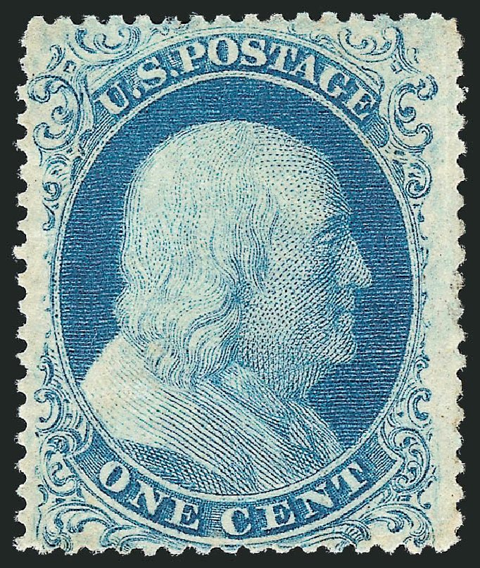US Stamps Value Scott Cat. # 18 - 1c 1861 Franklin. Robert Siegel Auction Galleries, Nov 2013, Sale 1057, Lot 571