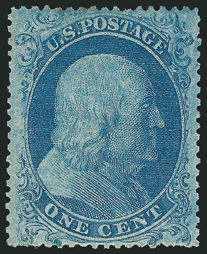 US Stamps Prices Scott Catalog #18 - 1c 1861 Franklin. Robert Siegel Auction Galleries, Mar 2014, Sale 1067, Lot 921