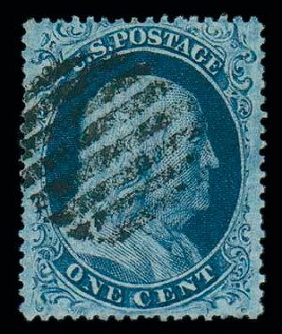 Values of US Stamps Scott #18 - 1c 1861 Franklin. Matthew Bennett International, Dec 2007, Sale 325, Lot 1444