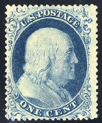 Prices of US Stamps Scott Catalog # 18 - 1c 1861 Franklin. Cherrystone Auctions, Jan 2008, Sale 200801, Lot 1044