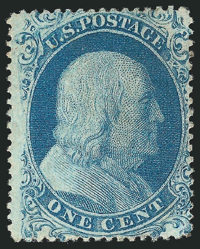 US Stamp Value Scott Catalog 18: 1861 1c Franklin. Robert Siegel Auction Galleries, Mar 2011, Sale 1006, Lot 1574