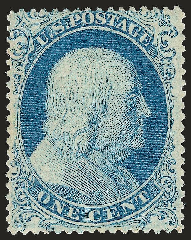 Costs of US Stamps Scott Catalog # 18 - 1861 1c Franklin. Robert Siegel Auction Galleries, Jan 2009, Sale 968, Lot 24
