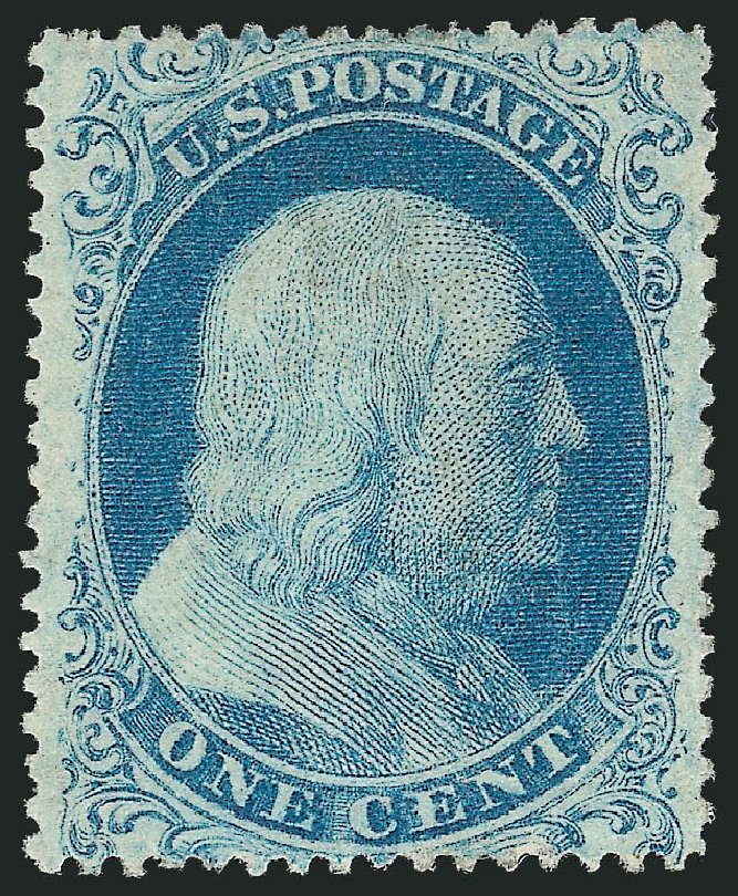 US Stamps Value Scott Catalog 18: 1c 1861 Franklin. Robert Siegel Auction Galleries, Nov 2013, Sale 1061, Lot 3415