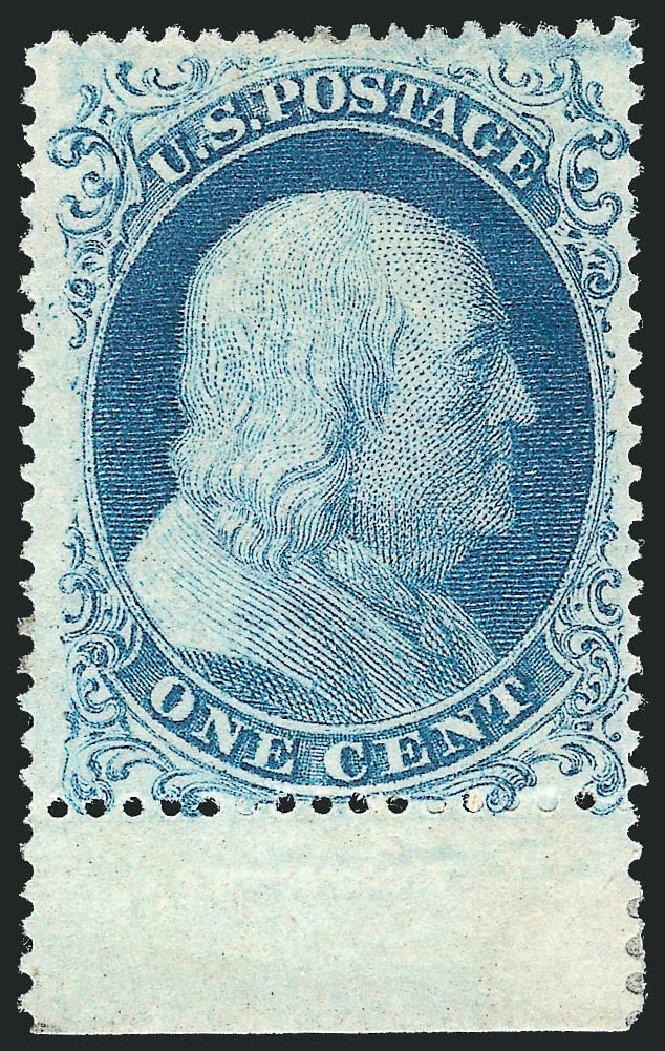 Price of US Stamps Scott Cat. #18 - 1861 1c Franklin. Robert Siegel Auction Galleries, Sep 2014, Sale 1078, Lot 95