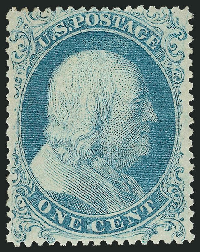 Value of US Stamps Scott Cat. 18: 1861 1c Franklin. Robert Siegel Auction Galleries, Oct 2008, Sale 963, Lot 315