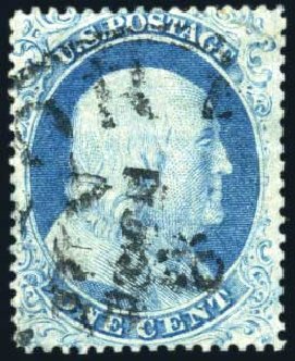 Costs of US Stamps Scott Cat. # 18: 1861 1c Franklin. Harmer-Schau Auction Galleries, Feb 2010, Sale 84, Lot 1292