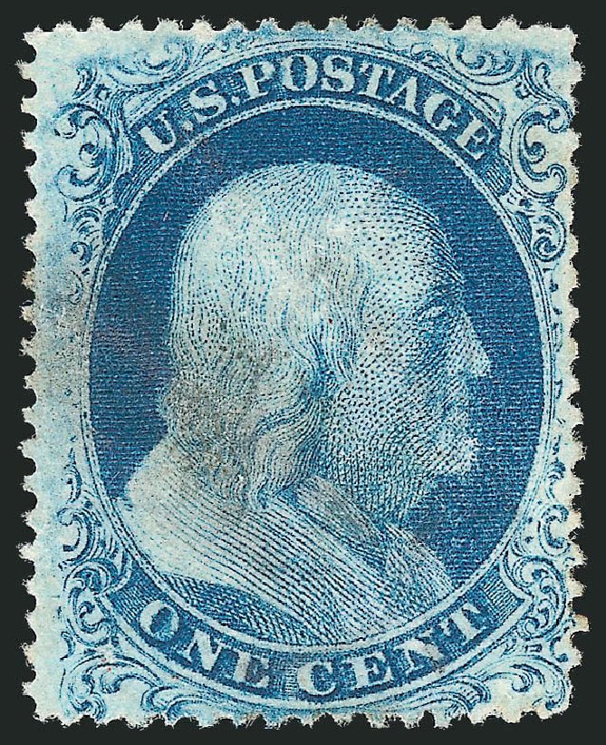 US Stamp Value Scott Catalogue # 18: 1c 1861 Franklin. Robert Siegel Auction Galleries, Mar 2011, Sale 1006, Lot 1522