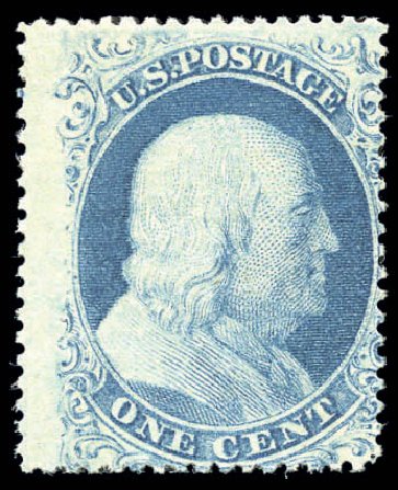 Cost of US Stamps Scott Catalog #18: 1861 1c Franklin. Matthew Bennett International, Sep 2010, Sale 333, Lot 3373
