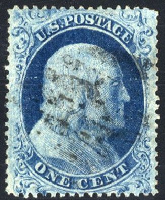 Price of US Stamp Scott Catalog #18: 1861 1c Franklin. Cherrystone Auctions, Mar 2008, Sale 200803, Lot 63