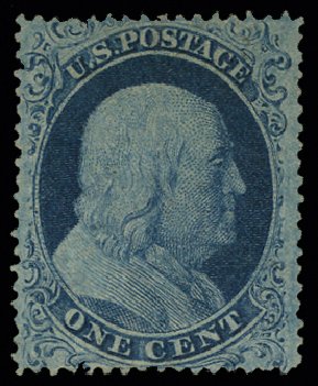 US Stamp Prices Scott Cat. #18: 1c 1861 Franklin. H.R. Harmer, May 2014, Sale 3005, Lot 1043