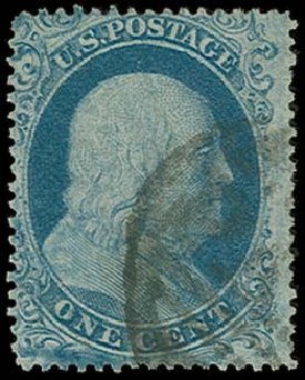 Value of US Stamp Scott Catalogue 18: 1861 1c Franklin. H.R. Harmer, Oct 2014, Sale 3006, Lot 1043