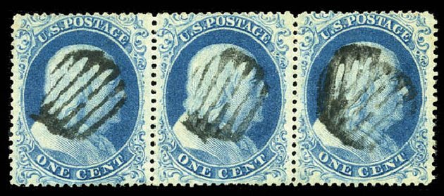 Value of US Stamp Scott Catalog 18 - 1861 1c Franklin. Matthew Bennett International, Feb 2012, Sale 340, Lot 96