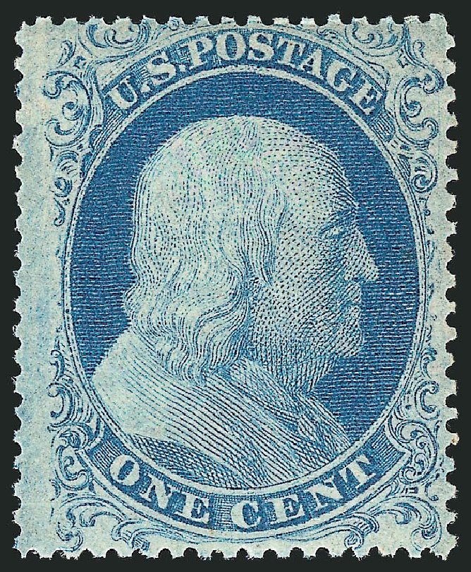 US Stamps Values Scott Catalog 18 - 1c 1861 Franklin. Robert Siegel Auction Galleries, Mar 2013, Sale 1040, Lot 1216