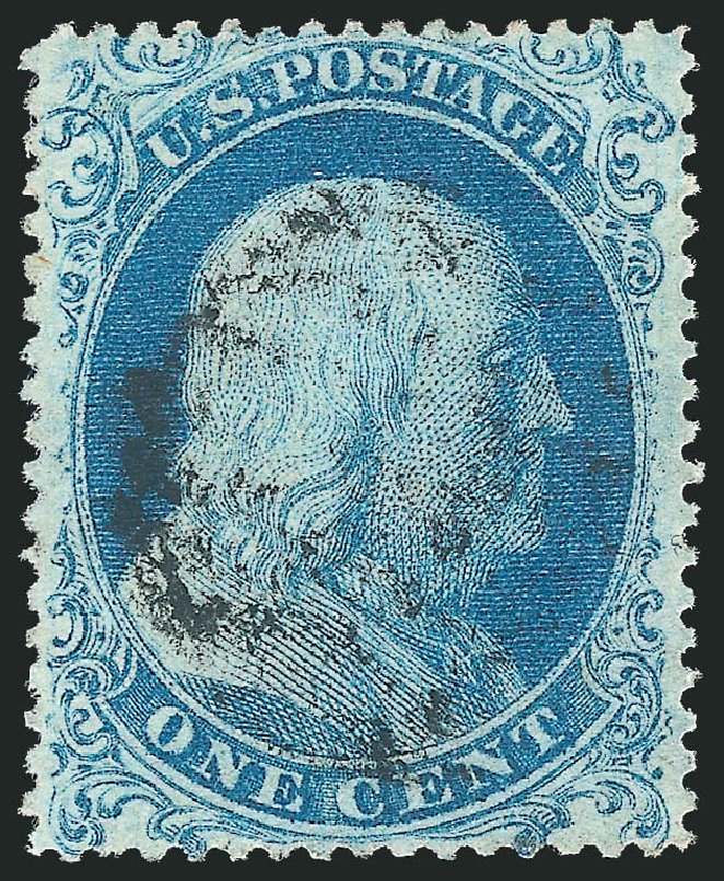 Price of US Stamps Scott Catalogue #18 - 1861 1c Franklin. Robert Siegel Auction Galleries, Dec 2013, Sale 1062, Lot 126