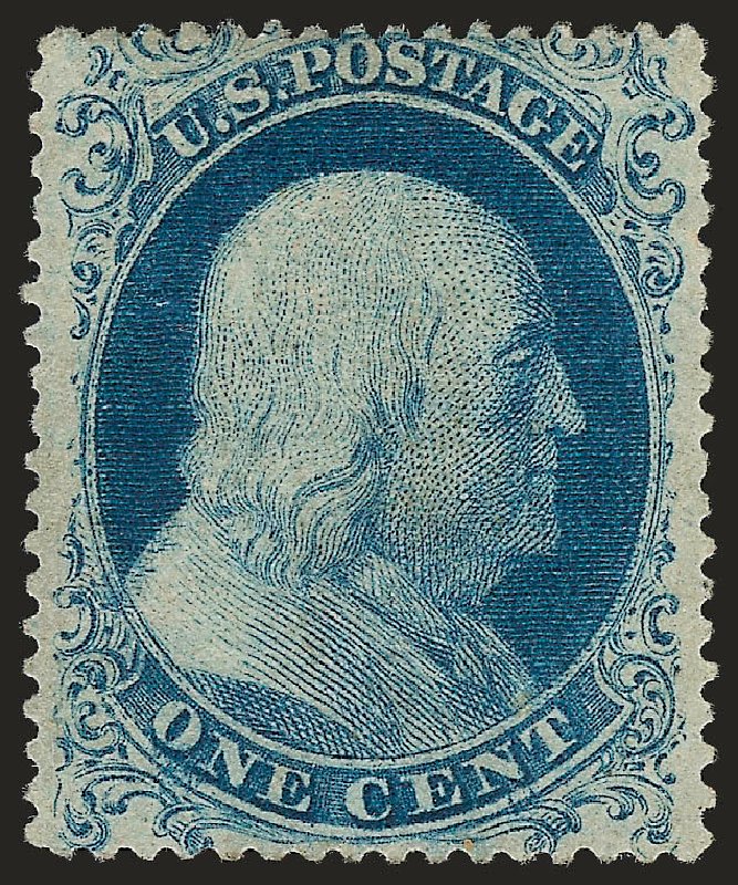 Price of US Stamps Scott Cat. 18 - 1c 1861 Franklin. Robert Siegel Auction Galleries, Jun 2010, Sale 992, Lot 2066