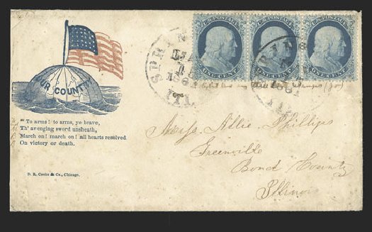 Value of US Stamp Scott Cat. 18: 1861 1c Franklin. Spink Shreves Galleries, Jul 2012, Sale 140, Lot 76