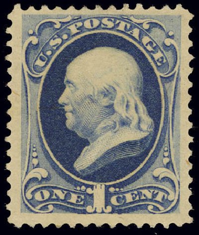 US Stamps Price Scott Catalogue # 182: 1c 1879 Franklin. Daniel Kelleher Auctions, Feb 2013, Sale 634, Lot 138