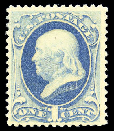 US Stamps Value Scott Catalogue 182 - 1c 1879 Franklin. Matthew Bennett International, Sep 2010, Sale 333, Lot 3579