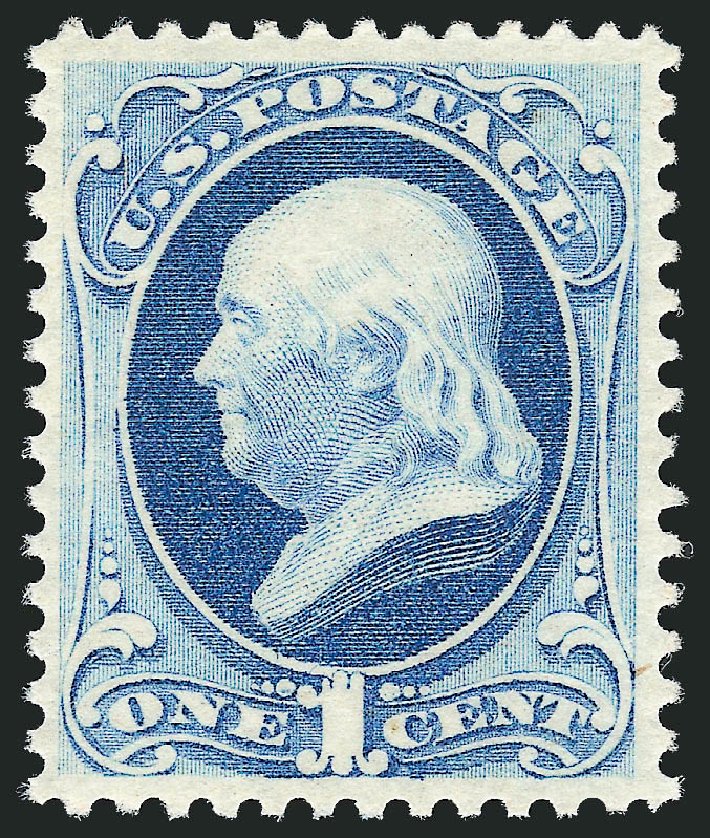 Values of US Stamps Scott Cat. # 182 - 1879 1c Franklin. Robert Siegel Auction Galleries, Dec 2011, Sale 1017, Lot 581