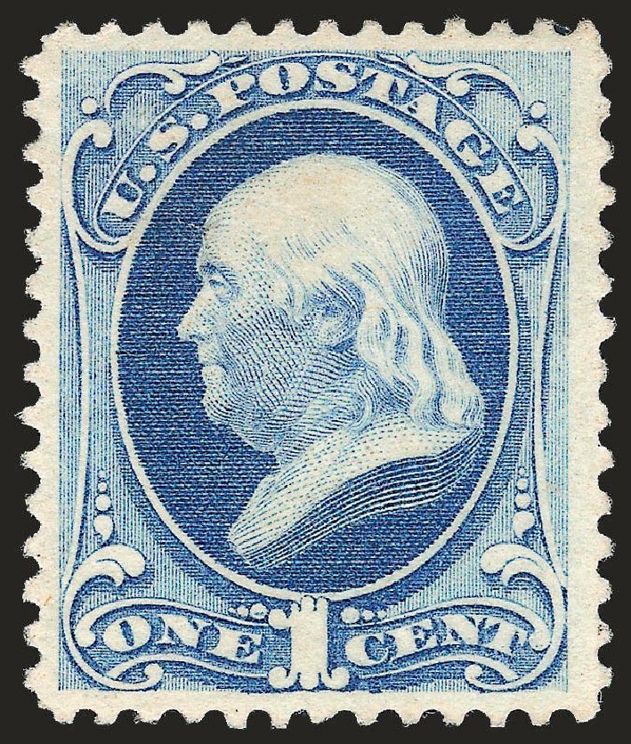 US Stamps Prices Scott Catalog #182 - 1879 1c Franklin. Robert Siegel Auction Galleries, Jun 2010, Sale 992, Lot 2244