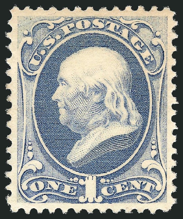 Value of US Stamp Scott Catalogue # 182 - 1c 1879 Franklin. Robert Siegel Auction Galleries, Oct 2010, Sale 997, Lot 5594