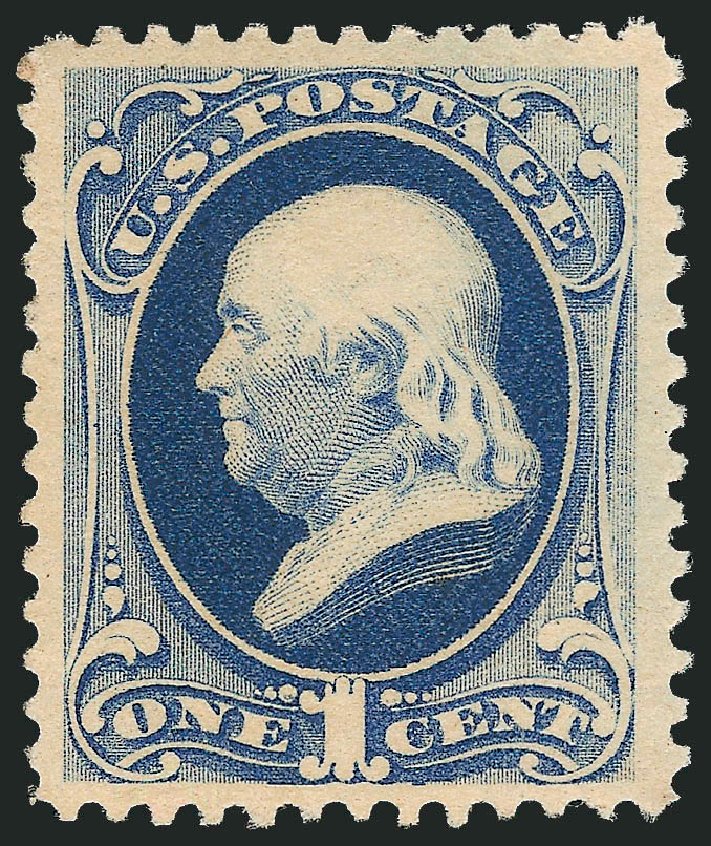 US Stamps Values Scott 182 - 1c 1879 Franklin. Robert Siegel Auction Galleries, Jun 2009, Sale 975, Lot 1415