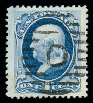 US Stamps Prices Scott 182: 1c 1879 Franklin. Matthew Bennett International, Dec 2007, Sale 323, Lot 432