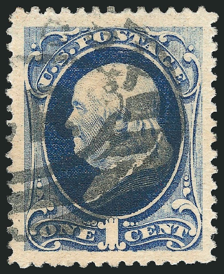 US Stamp Value Scott Catalog # 182 - 1c 1879 Franklin. Robert Siegel Auction Galleries, Dec 2011, Sale 1017, Lot 582