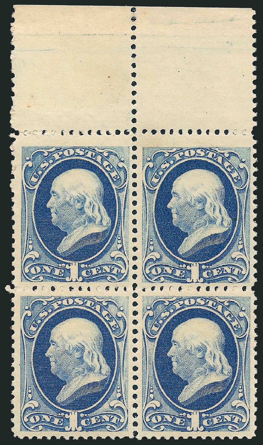 US Stamp Price Scott Catalog 182 - 1879 1c Franklin. Robert Siegel Auction Galleries, Jun 2010, Sale 992, Lot 2243