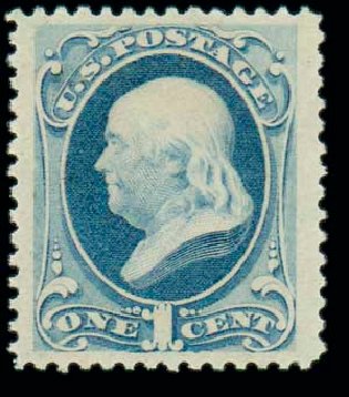 Costs of US Stamp Scott Catalog 182 - 1c 1879 Franklin. Matthew Bennett International, Oct 2007, Sale 320, Lot 476