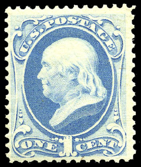 Price of US Stamps Scott Catalogue #182 - 1c 1879 Franklin. Matthew Bennett International, May 2014, Sale 350, Lot 296