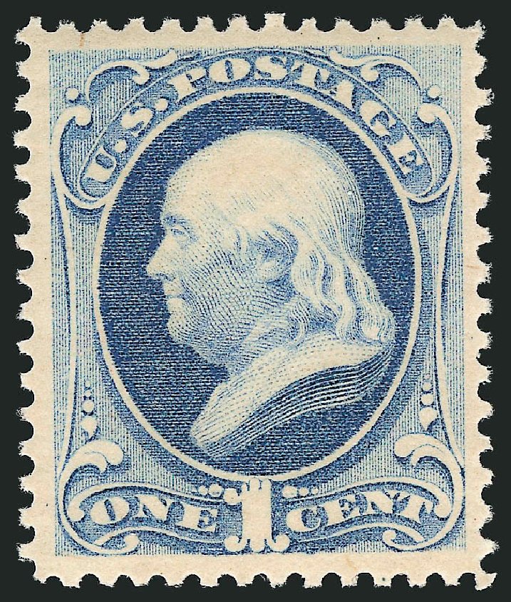 Values of US Stamps Scott Catalog 182: 1879 1c Franklin. Robert Siegel Auction Galleries, Feb 2015, Sale 1092, Lot 1136
