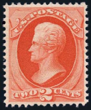Value of US Stamp Scott Catalogue 183: 2c 1879 Jackson. Harmer-Schau Auction Galleries, Jan 2014, Sale 100, Lot 477