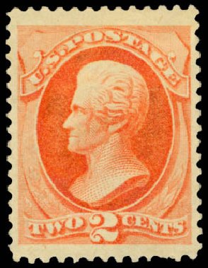 US Stamp Values Scott Catalogue #183: 1879 2c Jackson. Daniel Kelleher Auctions, Mar 2014, Sale 648, Lot 2083