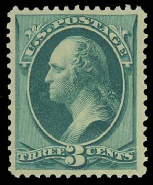 US Stamps Value Scott Catalogue # 184 - 1879 3c Washington. Daniel Kelleher Auctions, Jun 2012, Sale 630, Lot 1409