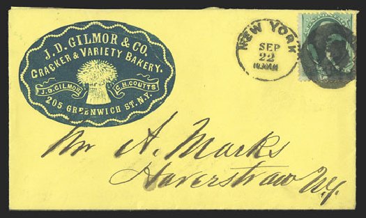 US Stamp Price Scott Cat. #184 - 1879 3c Washington. Spink Shreves Galleries, Jul 2012, Sale 140, Lot 160