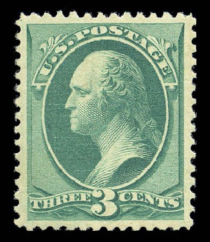Cost of US Stamp Scott 184: 1879 3c Washington. Matthew Bennett International, Sep 2010, Sale 331, Lot 535