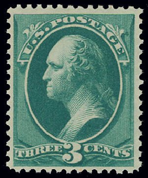 Value of US Stamps Scott Catalog 184: 3c 1879 Washington. Matthew Bennett International, Jun 2008, Sale 328, Lot 693